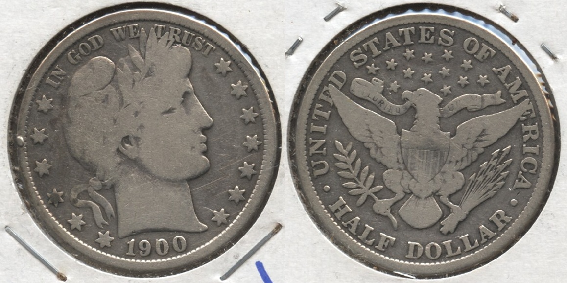 1900 Barber Half Dollar VG-8 #a Cleaned