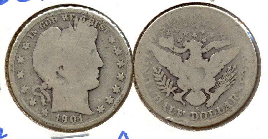 1901-S Barber Half Dollar AG-3