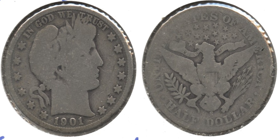 1901-S Barber Half Dollar AG-3 #b