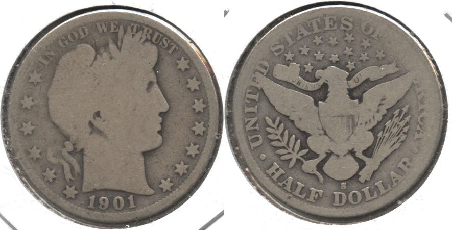 1901-S Barber Half Dollar AG-3 #c