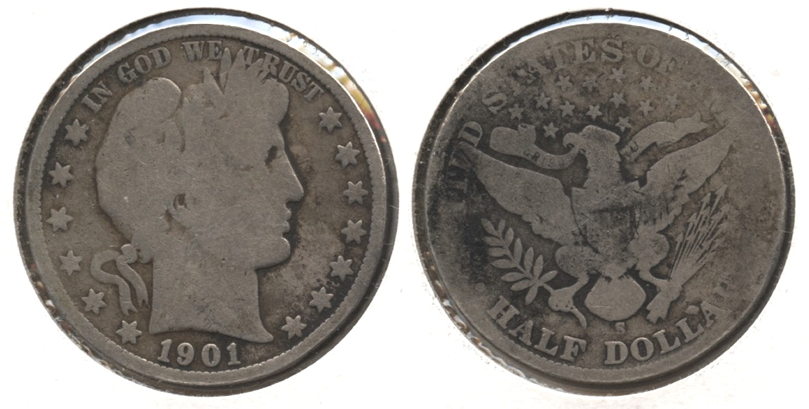 1901-S Barber Half Dollar AG-3 #d