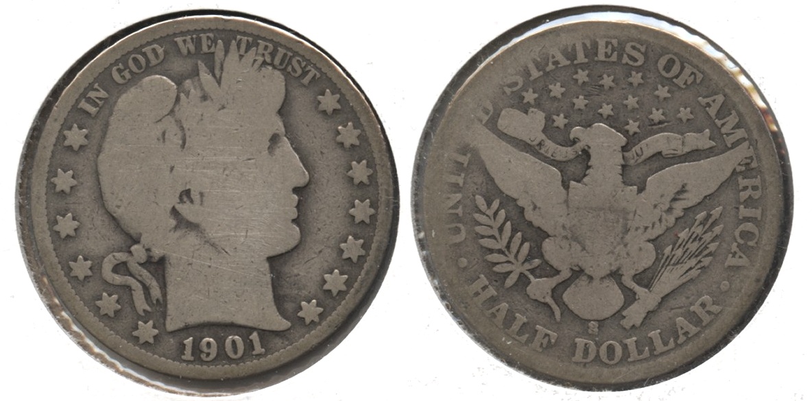 1901-S Barber Half Dollar AG-3 #e