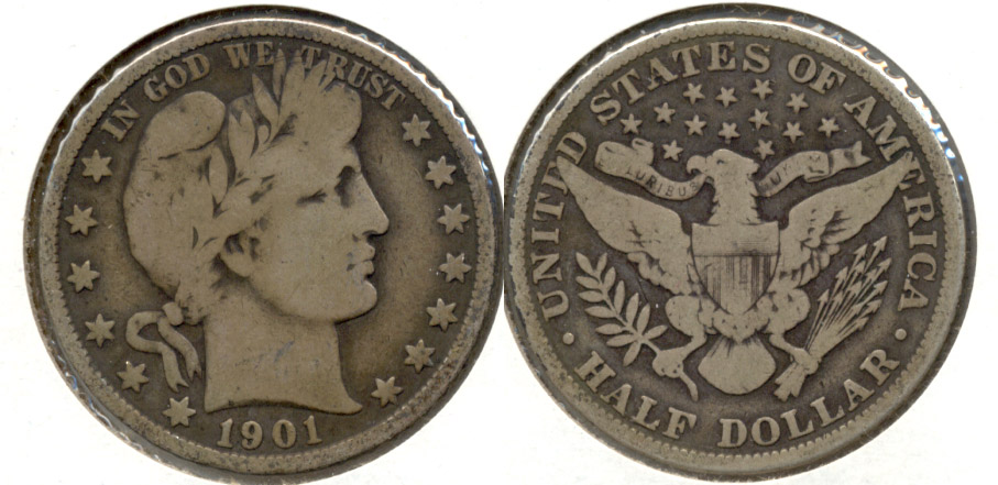 1901 Barber Half Dollar Good-4 c