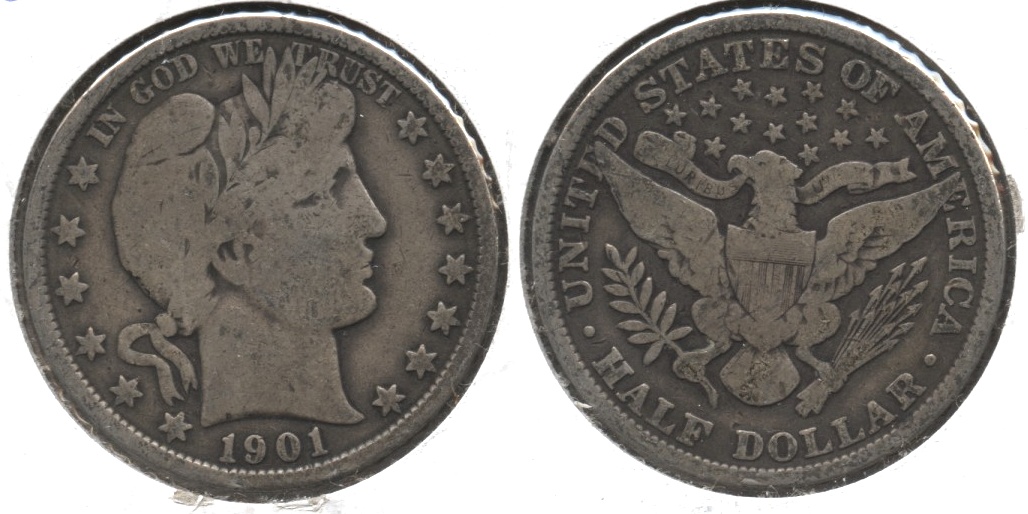 1901 Barber Half Dollar VG-8 #a