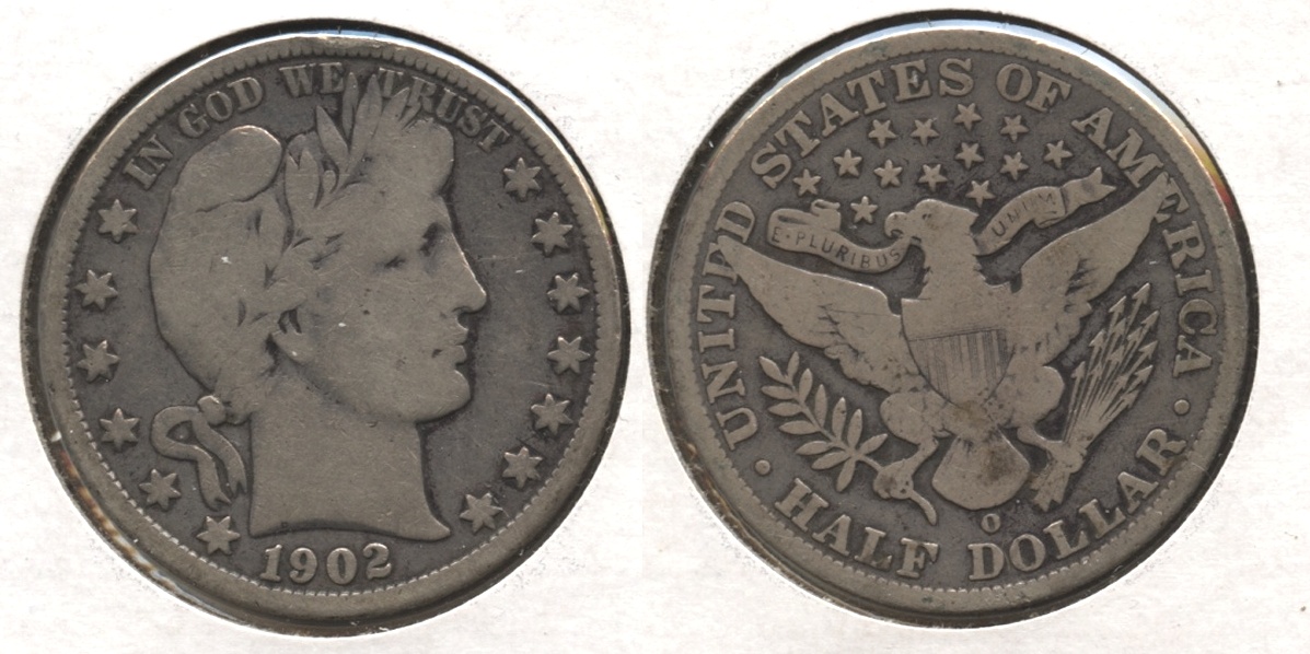 1902-O Barber Half Dollar VG-8