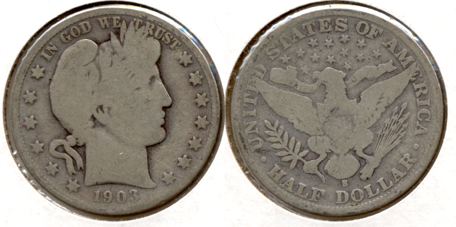 1903-S Barber Half Dollar Good-4 b