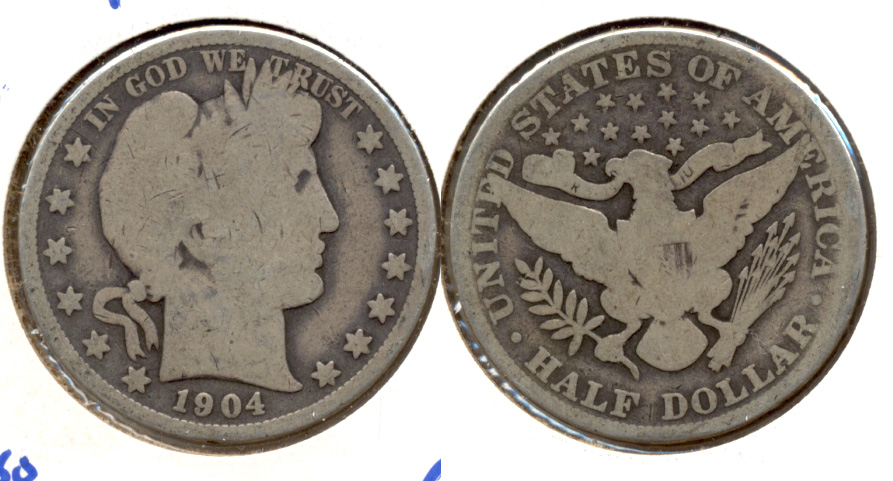 1904 Barber Half Dollar Good-4