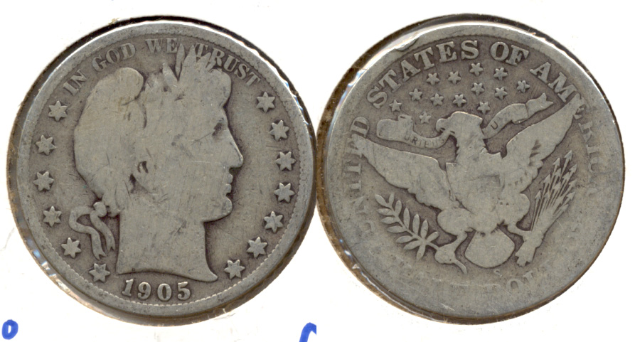 1905-S Barber Half Dollar AG-3