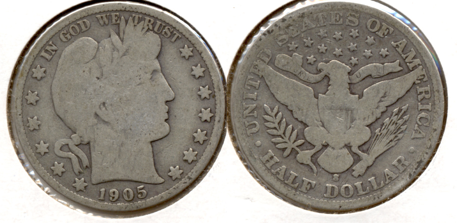 1905-S Barber Half Dollar Good-4 c