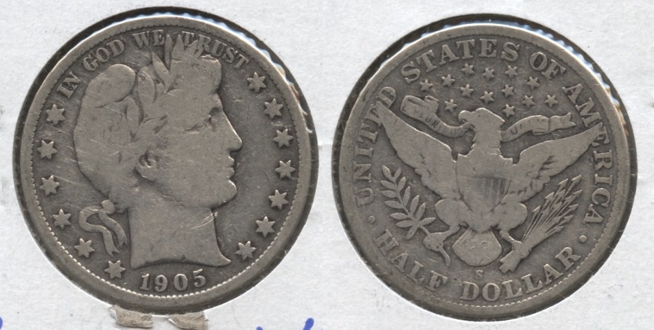 1905-S Barber Half Dollar VG-8