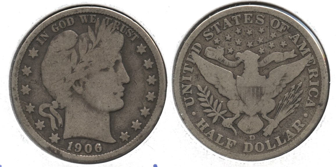 1906-D Barber Half Dollar Good-4 #o