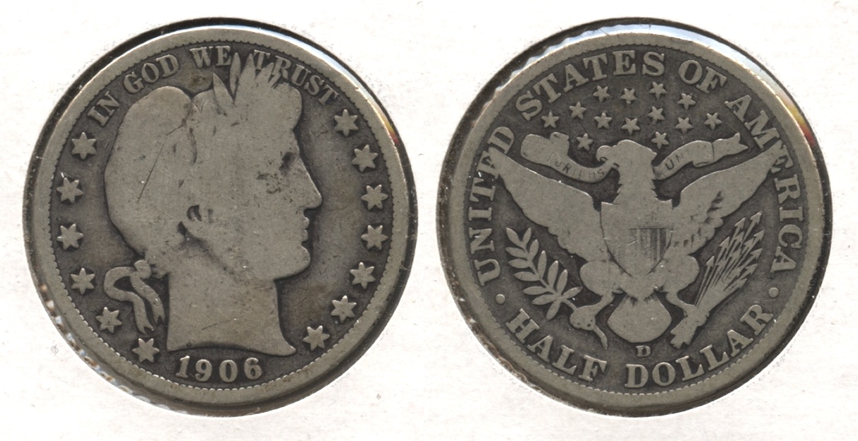 1906-D Barber Half Dollar Good-4 #u