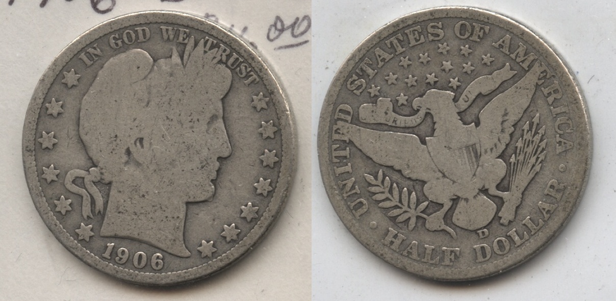 1906-D Barber Half Dollar Good-4 #x