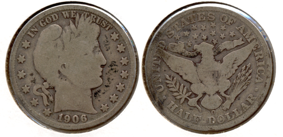 1906-O Barber Half Dollar Good-4 b