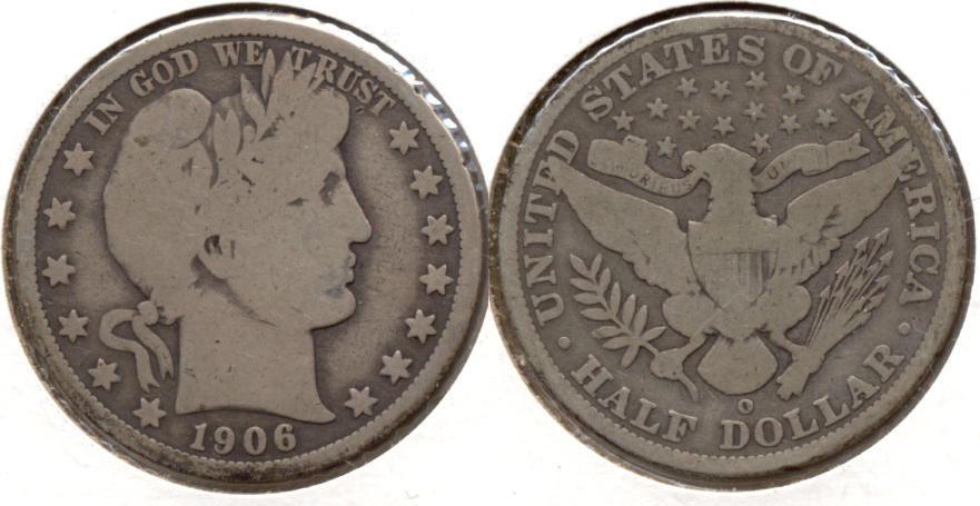 1906-O Barber Half Dollar Good-4 e