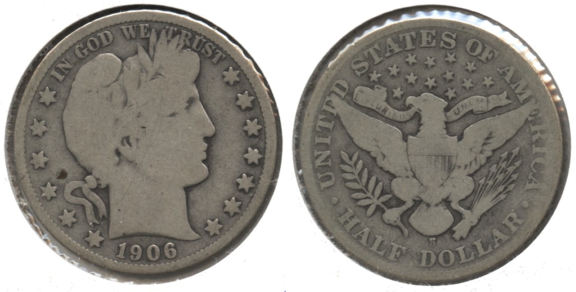1906-S Barber Half Dollar Good-4