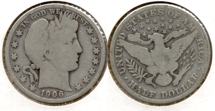 1906 Barber Half Dollar Good-4 e
