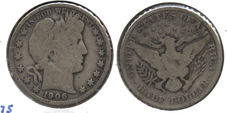 1906 Barber Half Dollar Good-4 g