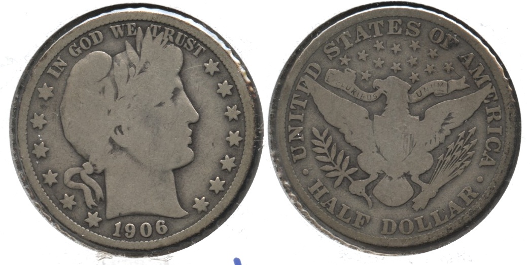 1906 Barber Half Dollar Good-4 #h