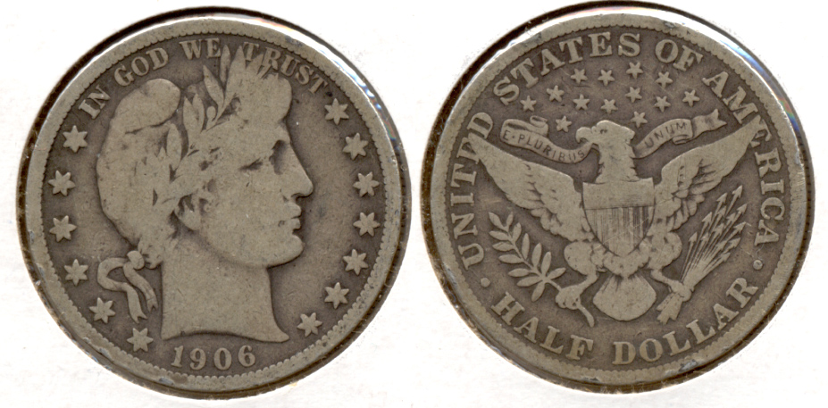 1906 Barber Half Dollar Good-6 b