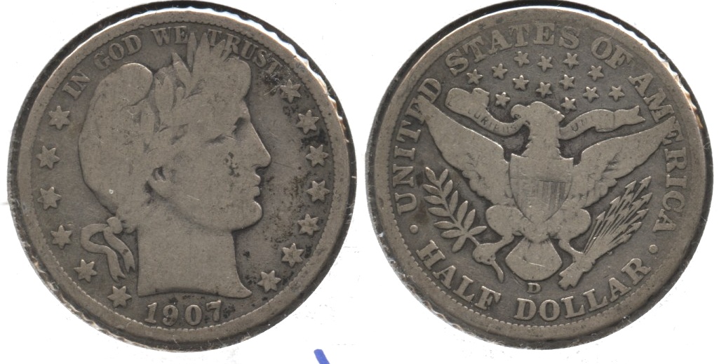 1907-D Barber Half Dollar Good-4 #q