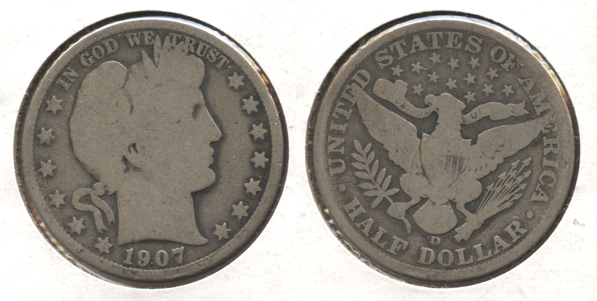1907-D Barber Half Dollar Good-4 #r