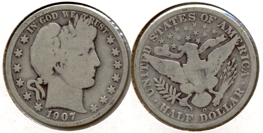 1907-O Barber Half Dollar Good-4 c