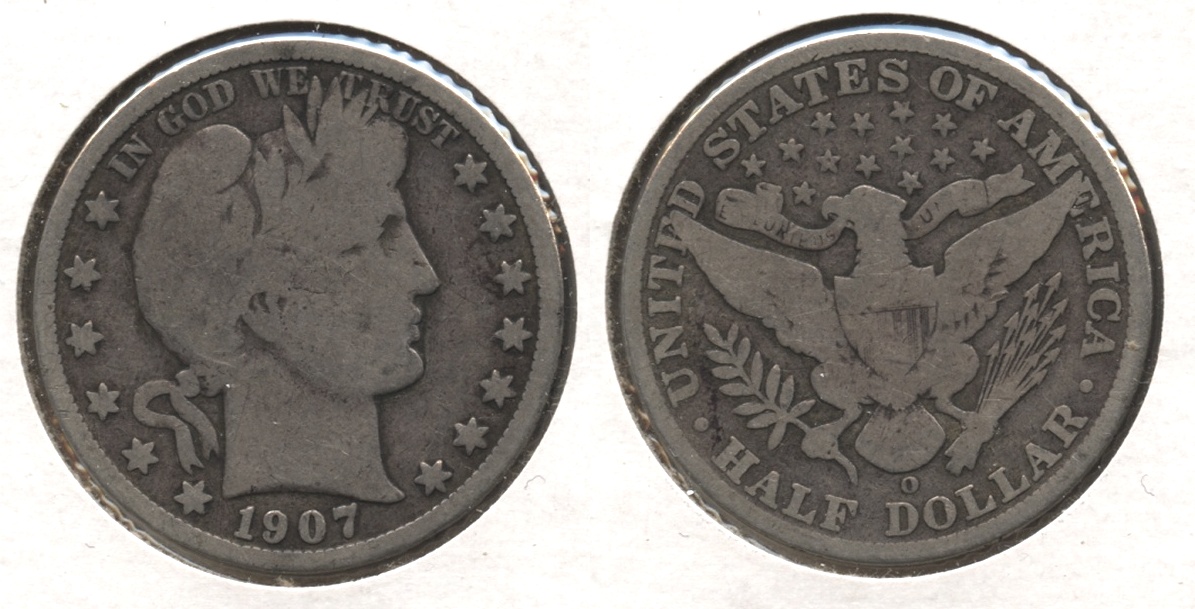 1907-O Barber Half Dollar Good-4 #l