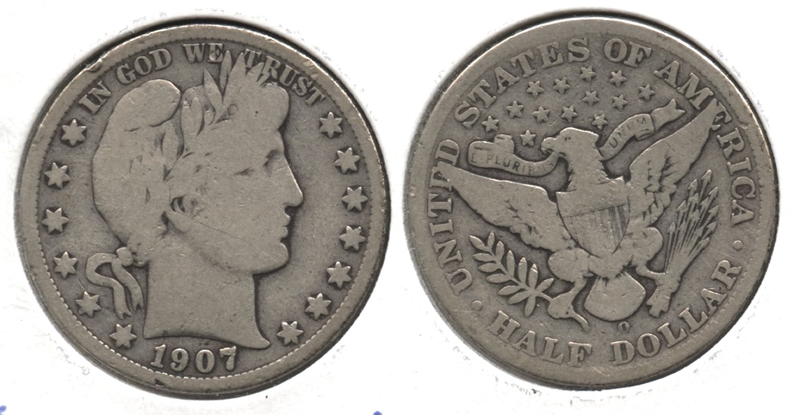 1907-O Barber Half Dollar Good-6