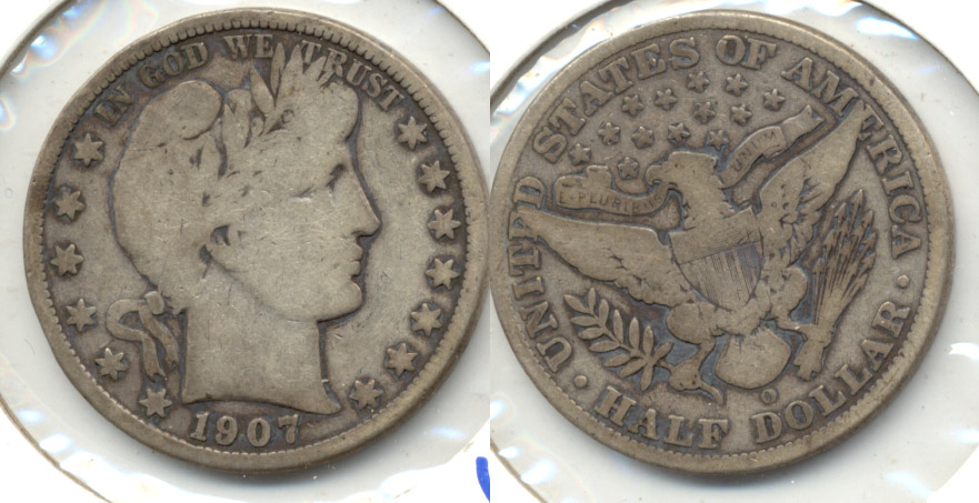 1907-O Barber Half Dollar VG-8 Cleaned
