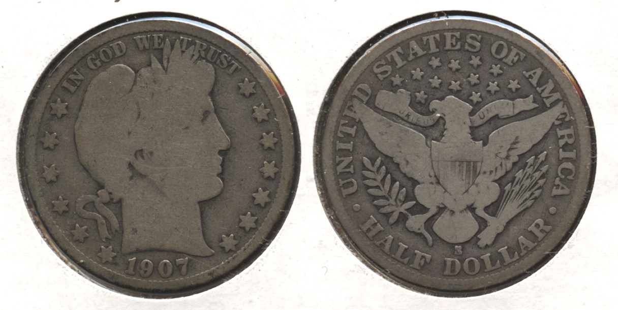 1907-S Barber Half Dollar Good-4 #k