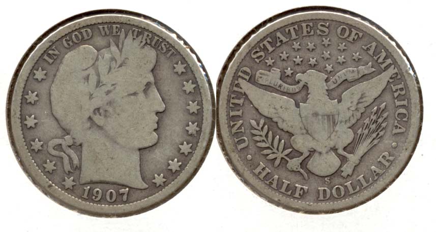 1907-S Barber Half Dollar Good-6