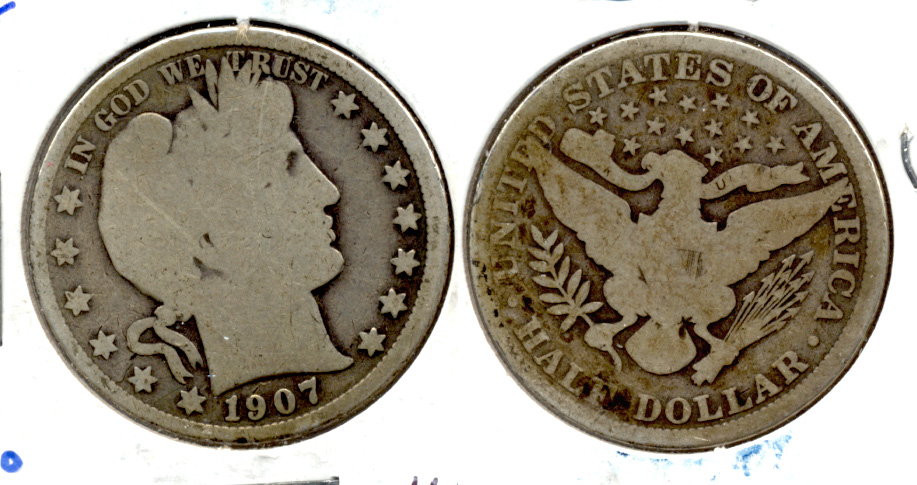 1907 Barber Half Dollar Good-4 a