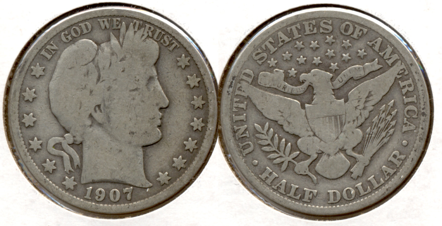 1907 Barber Half Dollar Good-4 b
