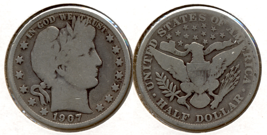 1907 Barber Half Dollar Good-4 c