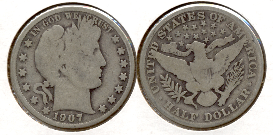 1907 Barber Half Dollar Good-4 d