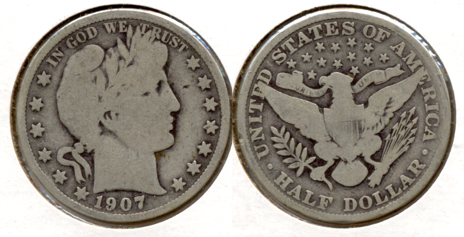 1907 Barber Half Dollar Good-4 e