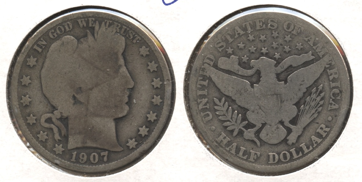 1907 Barber Half Dollar Good-4 #p