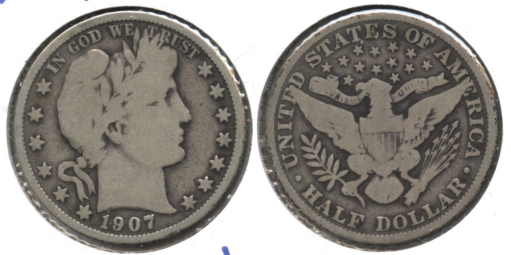 1907 Barber Half Dollar Good-6 #e