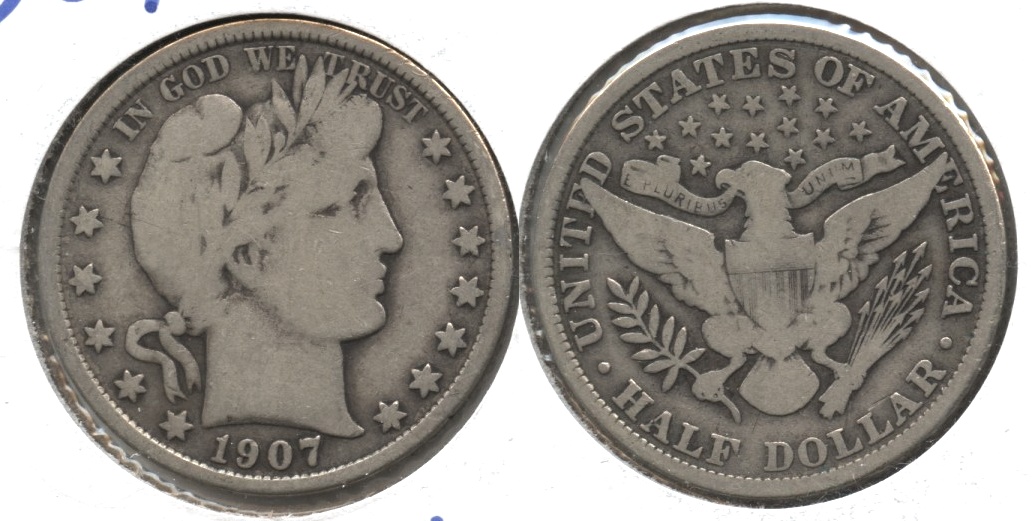 1907 Barber Half Dollar VG-8 #c