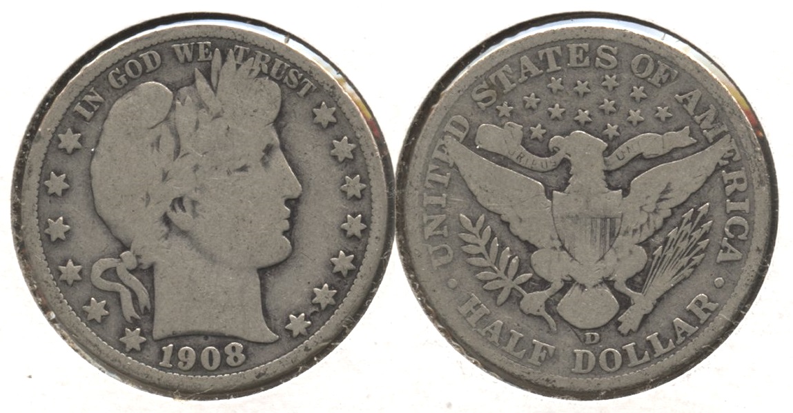 1908-D Barber Half Dollar Good-4 #n