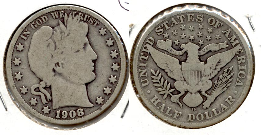 1908-O Barber Half Dollar Good-4 c