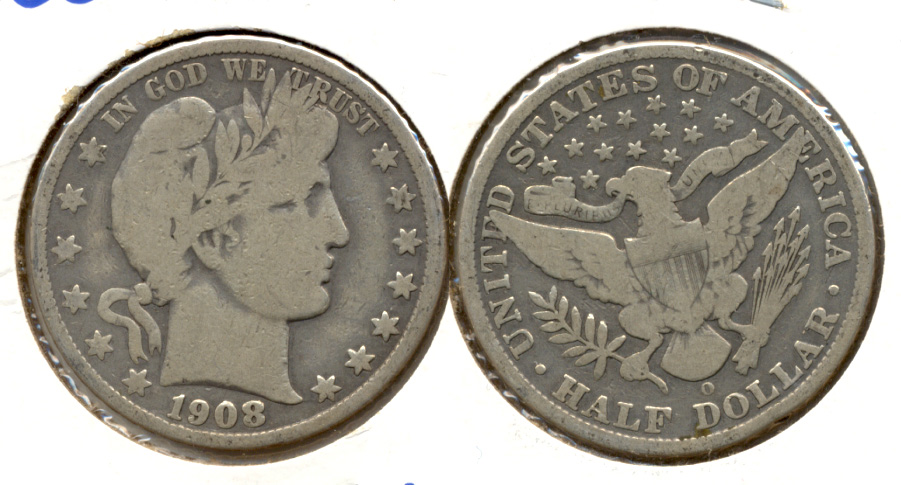 1908-O Barber Half Dollar Good-4 e