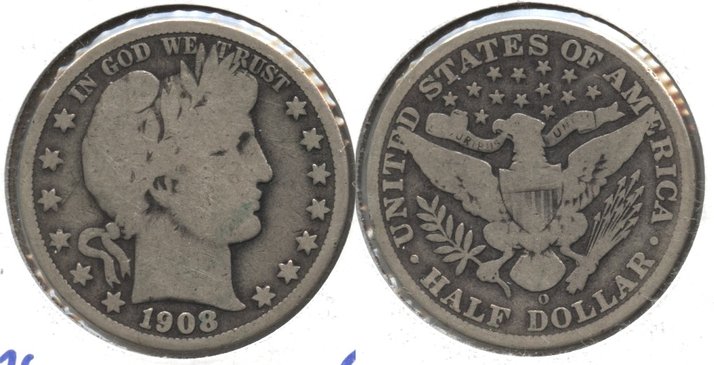 1908-O Barber Half Dollar Good-4 #k