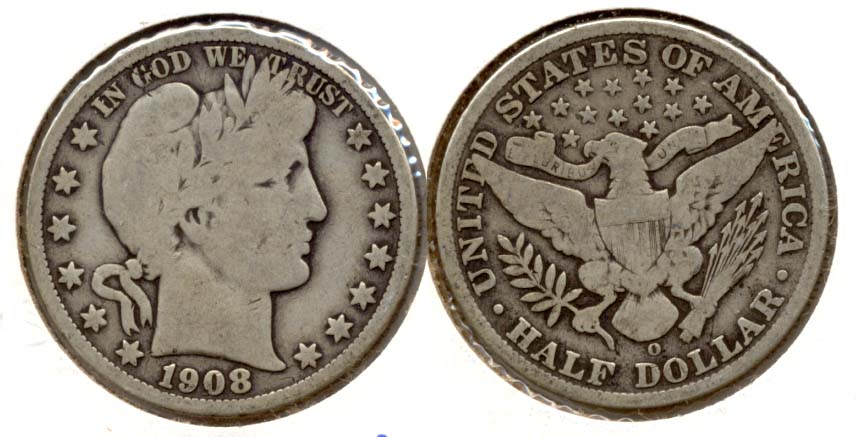 1908-O Barber Half Dollar Good-6