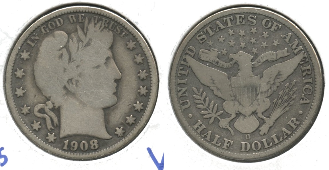 1908-O Barber Half Dollar Good-6 #d