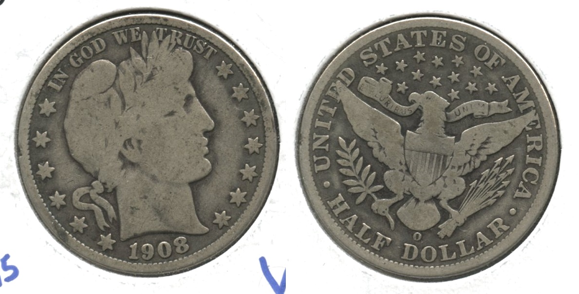 1908-O Barber Half Dollar Good-6 #e