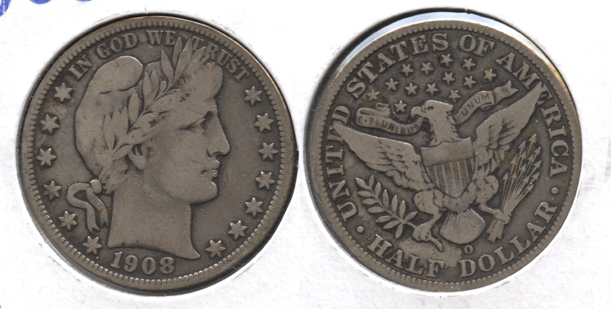 1908-O Barber Half Dollar VG-10