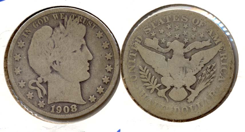 1908-S Barber Half Dollar AG-3 b