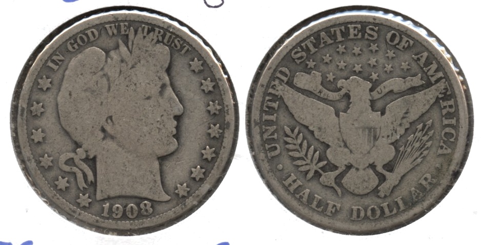 1908 Barber Half Dollar Good-4 a